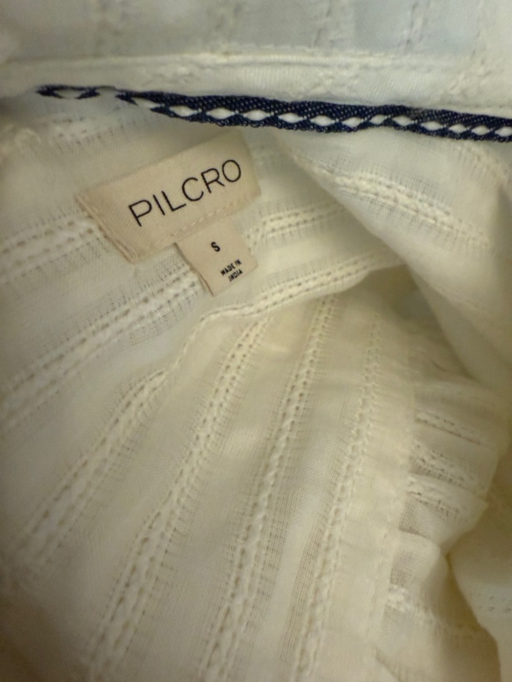 Anthropologie The Keira Blouse by Pilcro Sz S White - Picture 5 of 5